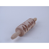 Poolse houten deegroller 23 cm.  NU VOOR €12.50 !! * Small -kip op stok *